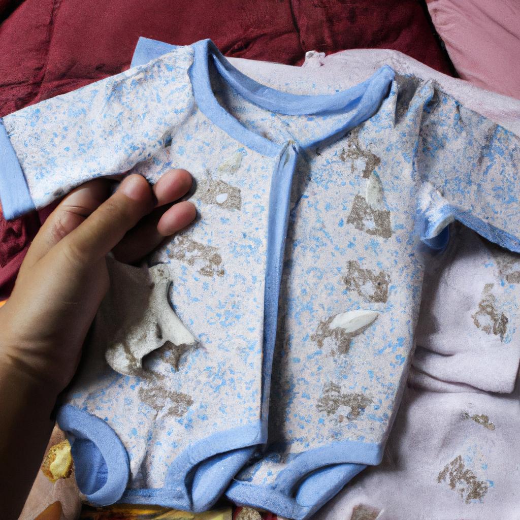 Person holding baby sleepwear items