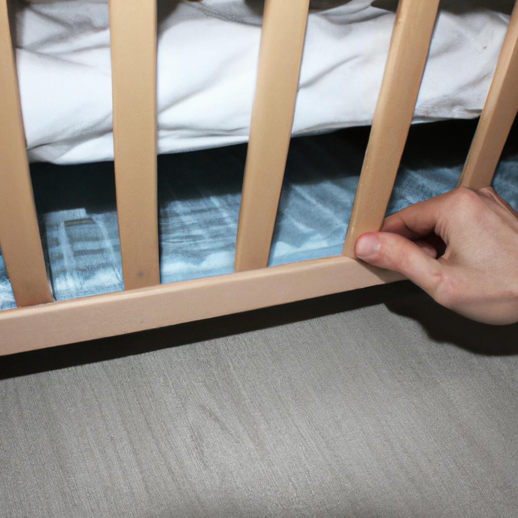 Person assembling baby crib peacefully